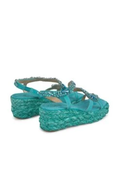 Alma En Pena Sandalias De Cuña - Azul -Alma En Pena 37ece60921844eeba23cd62a75ead357