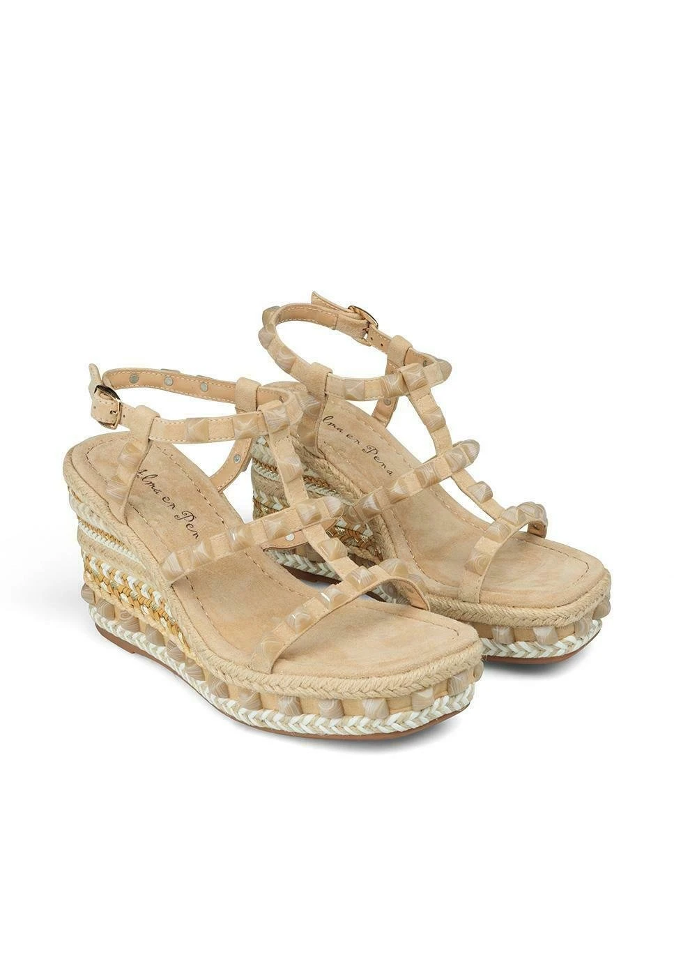 Alma En Pena Zavala - Sandalias De Cuña - Arena 4 Alma En Pena Zavala - Sandalias De Cuña - Arena - Imagen 2