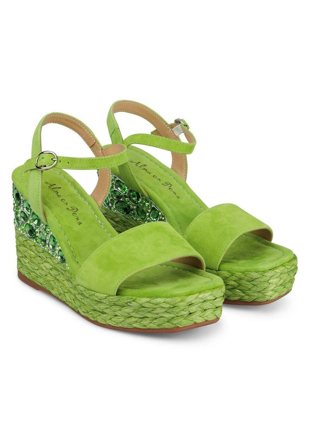 Alma En Pena Arteta - Sandalias De Cuña - Verde 4 Alma En Pena Arteta - Sandalias De Cuña - Verde - Imagen 2