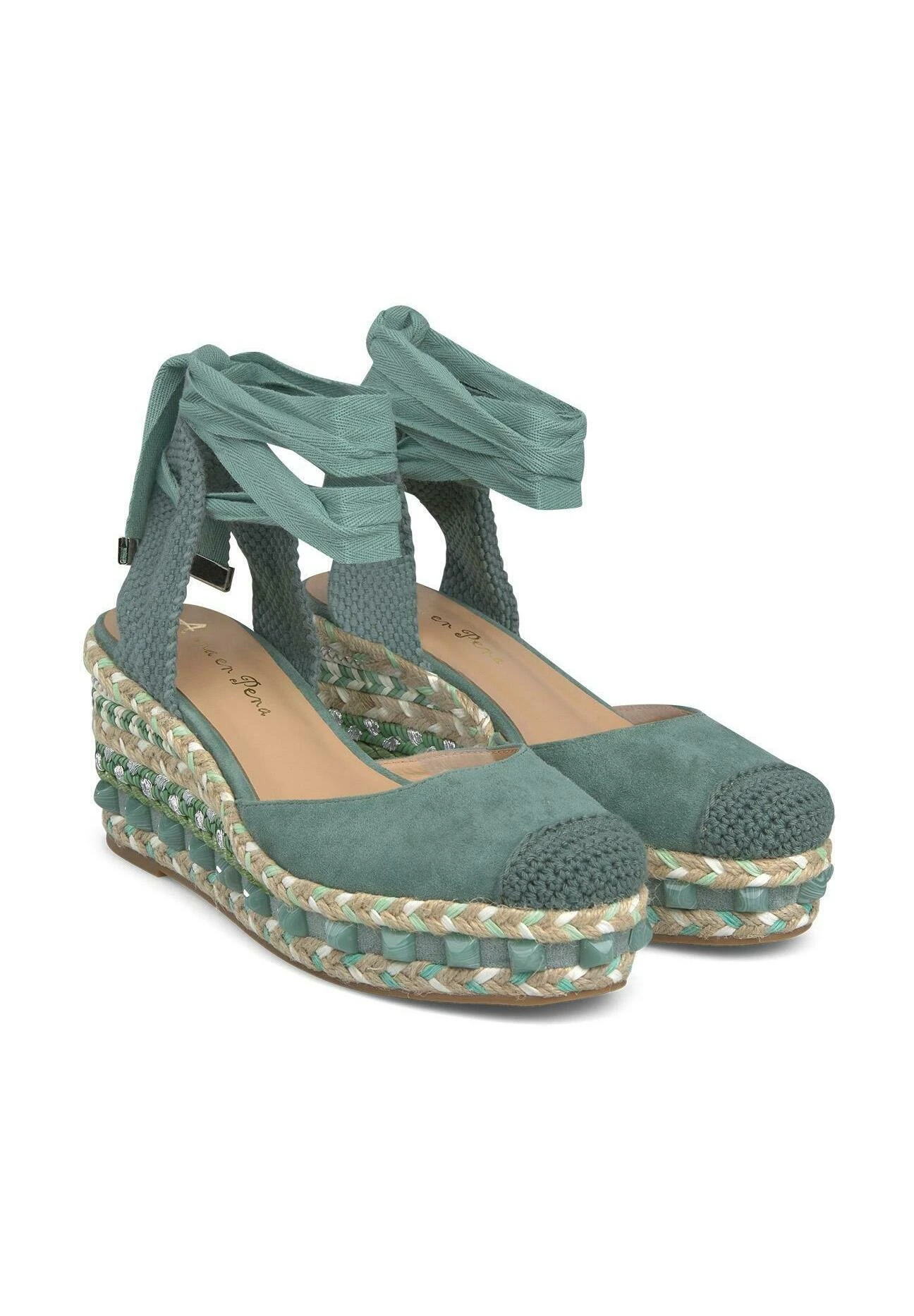 Alma En Pena Bardon - Zapatos De Salón Con Cordones - Verde Claro 4 Alma En Pena Bardon - Zapatos De Salón Con Cordones - Verde Claro - Imagen 2