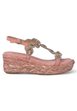 Alma En Pena Sandalias De Cuña - Naranja