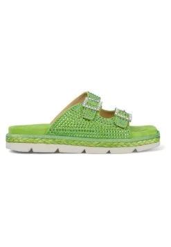 Alma En Pena Sandalias Planas - Verde Neón