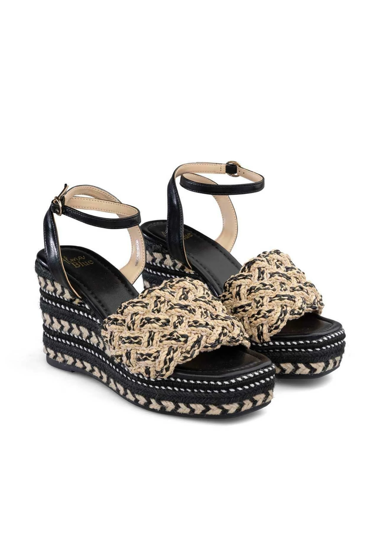 Alma En Pena Caney - Sandalias De Cuña - Black 4 Alma En Pena Caney - Sandalias De Cuña - Black - Imagen 2